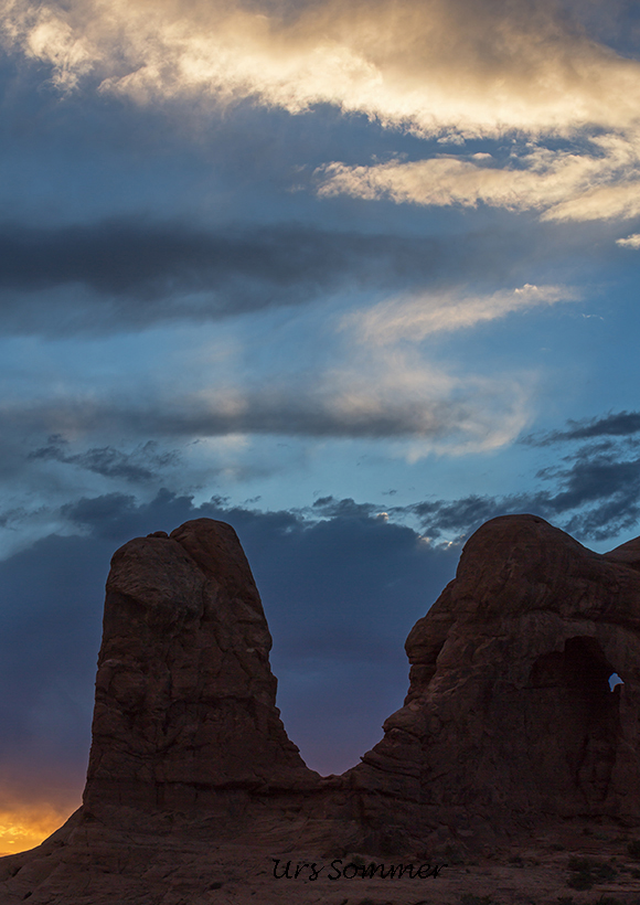 Sonnenuntergang im Arches NP Utah